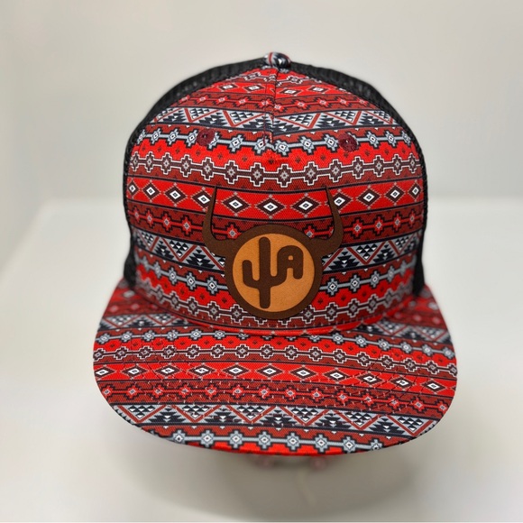 Southwestern Cactus | Aztec Pattern Snapback | Western Festival Cap | Like New - Picture 2 of 9